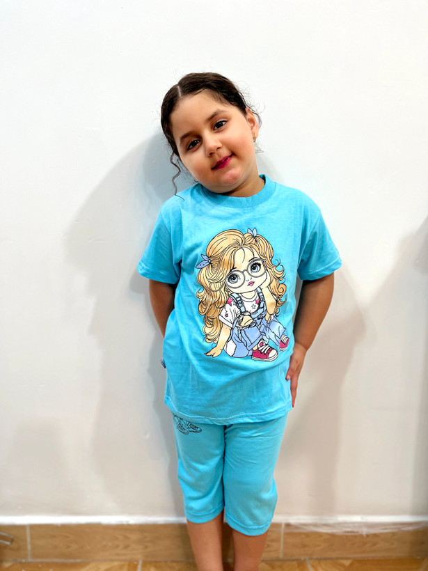 تیشرت و شلوارک راحتی دخترانه